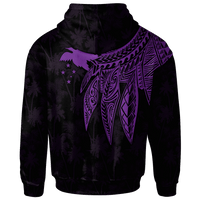 Papua New Guinea Hoodie Polynesian Wings (Purple) - Polynesian Pride