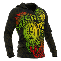 Polynesian Hawaii Hoodie Polynesian Turtle - Polynesian Pride