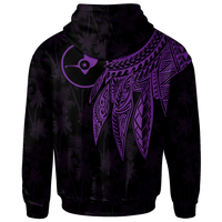 Yap Custom Hoodie Polynesian Wings (Purple) - Polynesian Pride