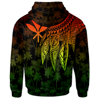 Polynesian Hawaii Kanaka Maoli Hoodie Polynesian Wings (Reggae) - Polynesian Pride