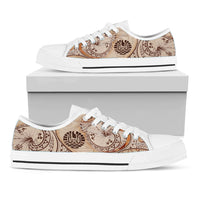 Tahiti Low Top Shoes - Hibiscus Flowers Vintage Style - Polynesian Pride