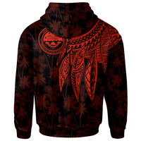 Federated States of Micronesia Custom Hoodie Polynesian Wings (Red) - Polynesian Pride