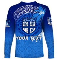 (Custom Personalised) Fiji Tapa Tribal Coconut Tree Long Sleeve Shirt - LT12 - Polynesian Pride