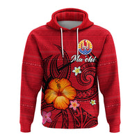 Custom Tahiti Maohi Hoodie Hibiscus With Tribal LT12 - Polynesian Pride