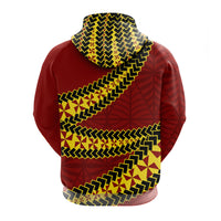 Tonga High School Zip up Hoodie Tongan Patterns LT20 - Polynesian Pride