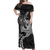 (Custom Personalised) Polynesian Shark Tattoo Hawaii Tribal Off Shoulder Long Dress - LT12 Long Dress Black - Polynesian Pride