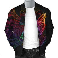 Tokelau Men's Bomber Jacket - Butterfly Polynesian Style - Polynesian Pride