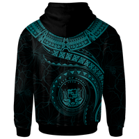 Polynesian Hawaii Hoodiean Waves (Turquoise) - Polynesian Pride