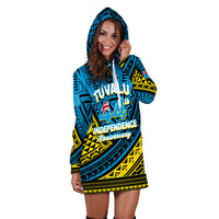 Tuvalu Hoodie Dress 44th Independence Anniversary - Tribal Pattern - LT12 - Polynesian Pride