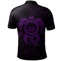 Hawaii Polynesian Custom Polo Shirt Vintage Polynesian Turtle (Purple) - Polynesian Pride