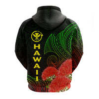 Hawaii Polynesian Zip Hoodie Ohia Lehua LT12 - Polynesian Pride