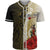 Vanuatu Polynesian Custom Personalised Baseball Shirt - Coat Of Arm With Hibiscus Gold Unisex Gold - Polynesian Pride