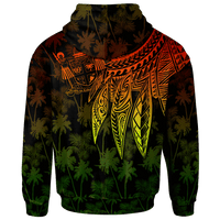 Fiji Hoodie Polynesian Wings (Reggae) - Polynesian Pride