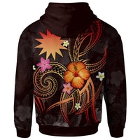 Nauru Polynesian Hoodie Legend of Nauru (Red) - Polynesian Pride
