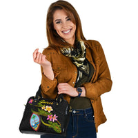 Guam Polynesian Shoulder Handbag - Plumeria Tribal - Polynesian Pride