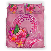 Cook Islands Polynesian Bedding Set - Floral With Seal Pink - Polynesian Pride