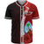 Guam Polynesian Custom Personalised Baseball Shirt - Coat Of Arm With Hibiscus Unisex Red - Polynesian Pride