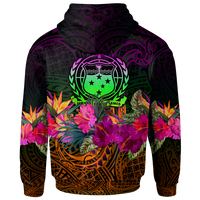 Samoa Zip up Hoodie Summer Hibiscus - Polynesian Pride