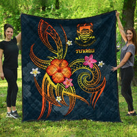 Tuvalu Polynesian Premium Quilt - Legend of Tuvalu (Blue) - Polynesian Pride