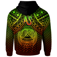 Polynesian American Samoa Zip up Hoodie Reggae Vintage Polynesian Patterns - Polynesian Pride