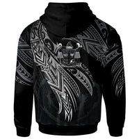 Fiji Polynesian Zip Hoodie Legend White Version - Polynesian Pride