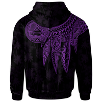 American Samoa Hoodie Polynesian Wings (Purple) - Polynesian Pride