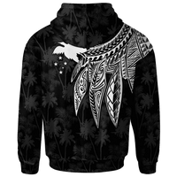 Papua New Guinea Custom Hoodie Polynesian Wings (White) - Polynesian Pride