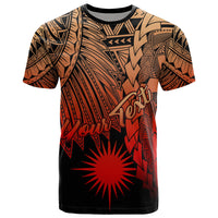 Marshall Islands Polynesian Custom T shirt Tribal Wave Tattoo Red Ver 2 Unisex Red - Polynesian Pride