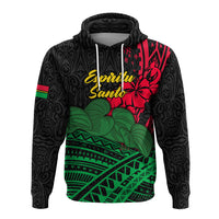Vanuatu Espiritu Santo Hoodie Kava With Hibiscus LT12 - Polynesian Pride