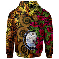 Marshall Islands Polynesian Custom Hoodie Hibiscus Vintage - Polynesian Pride