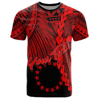 Cook Islands Polynesian Custom T Shirt Tribal Wave Tattoo Red Unisex Red - Polynesian Pride