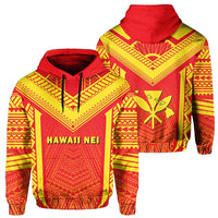 Hawaii Kanaka Polynesian Hoodie Active Unisex Red - Polynesian Pride