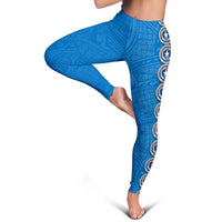 Northern Mariana Islands Polynesian Legging - Coat Of Arm Linked Style - Polynesian Pride