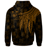 Fiji Custom Hoodie Polynesian Wings (Golden) - Polynesian Pride