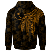 Chuuk Zip up Hoodie Polynesian Wings (Golden) - Polynesian Pride