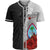 Guam Polynesian Custom Personalised Baseball Shirt - Coat Of Arm With Hibiscus White Unisex White - Polynesian Pride