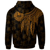 Tahiti Custom Hoodie Polynesian Wings (Golden) - Polynesian Pride