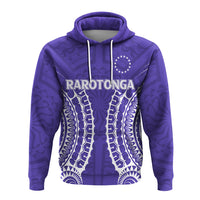 Custom Cook Islands Rarotonga Hoodie Purple Tribal Pattern LT12 - Polynesian Pride