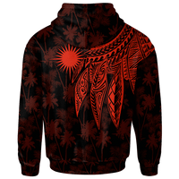 Marshall Islands Custom Hoodie Polynesian Wings (Red) - Polynesian Pride