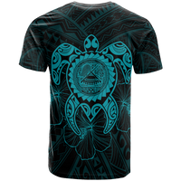 American Samoa Polynesian Custom T Shirt Vintage Polynesian Turtle (Turquoise) Unisex Turquoise - Polynesian Pride