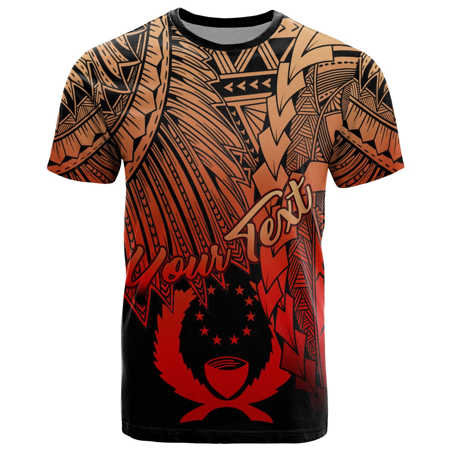 Pohnpei Polynesian Custom T shirt Tribal Wave Tattoo Red Ver 2 Unisex Red - Polynesian Pride
