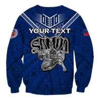 (Custom Personalised) Toa Samoa Rugby Sweatshirt - Samoan Warrior Pride - LT12 - Polynesian Pride