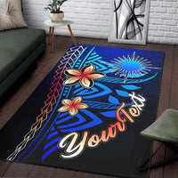 Marshall Islands Custom Personalised Area Rug - Vintage Tribal Mountain - Polynesian Pride