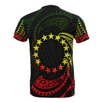 Cook Islands Polynesian Custom T Shirt Reggae Tribal Wave - Polynesian Pride