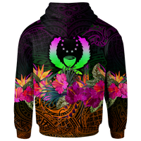 Pohnpei Custom Hoodie Summer Hibiscus - Polynesian Pride
