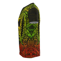 Hawaii T Shirt Polynesian Hibiscus Hammerhead Shark - Polynesian Pride