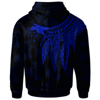 Papua New Guinea Hoodie Polynesian Wings (Blue) - Polynesian Pride