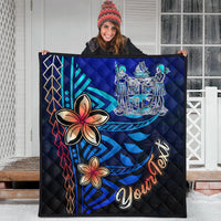 Fiji Custom Personalised Premium Quilt - Vintage Tribal Mountain Crest - Polynesian Pride