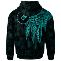 Yap Custom Hoodie Polynesian Wings (Turquoise) - Polynesian Pride