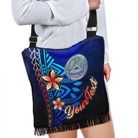 American Samoa Custom Personalised Boho Handbag - Vintage Tribal Mountain - Polynesian Pride